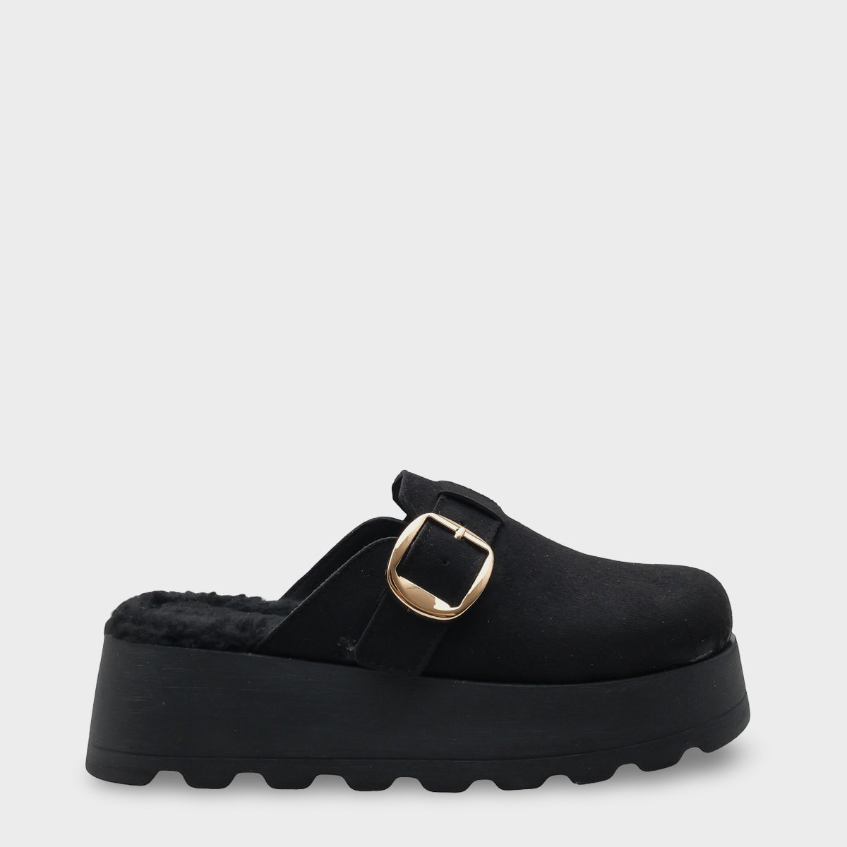 Leticia Kürklü Süet Görünümlü Kadın Sabo