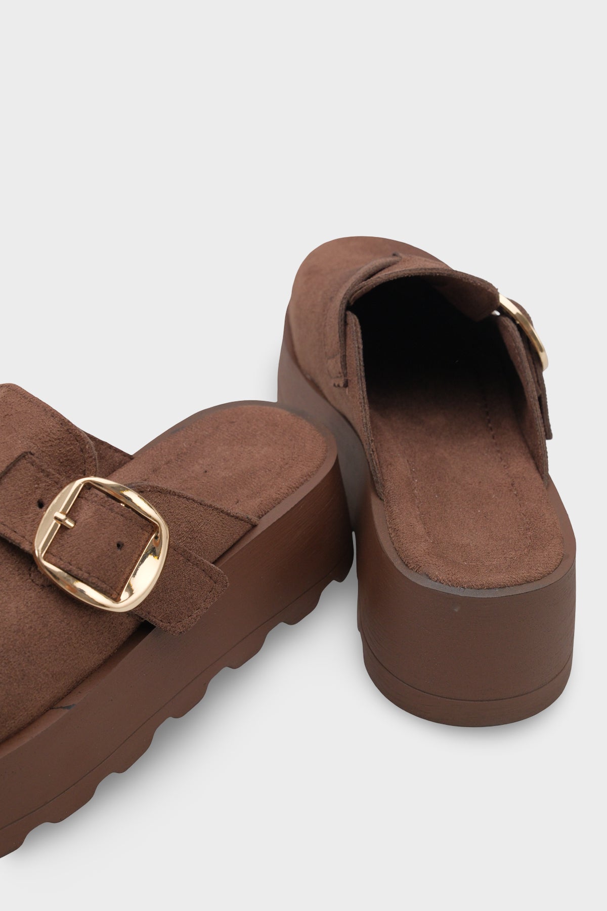 Minette Kürklü Süet Görünümlü Kadın Sabo