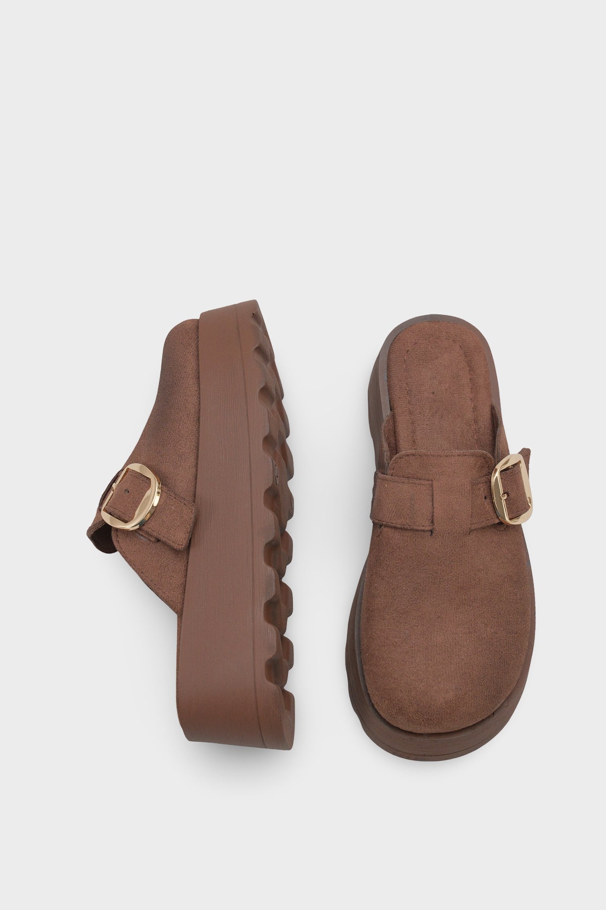 Minette Kürklü Süet Görünümlü Kadın Sabo