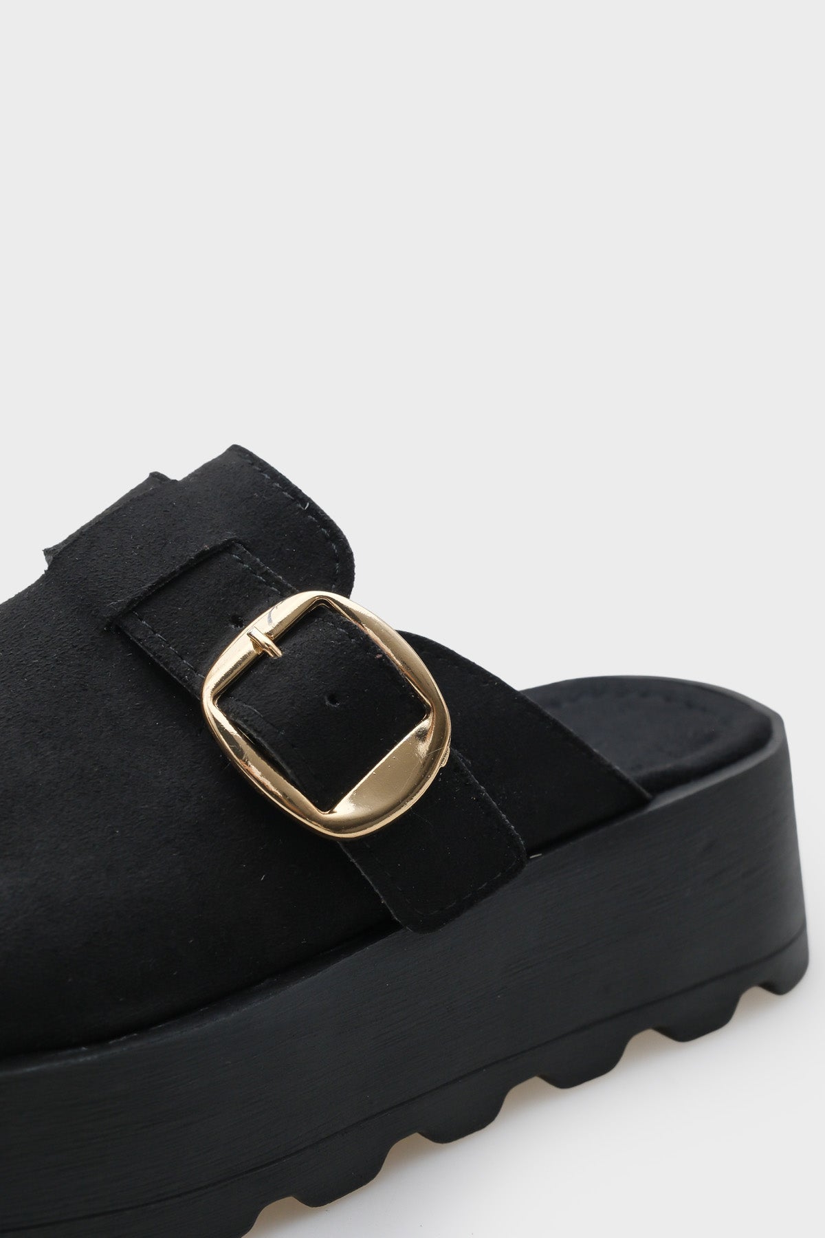 Minette Kürklü Süet Görünümlü Kadın Sabo