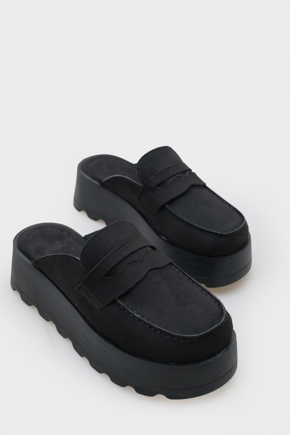 Karrie Kürklü Süet Görünümlü Kadın Sabo