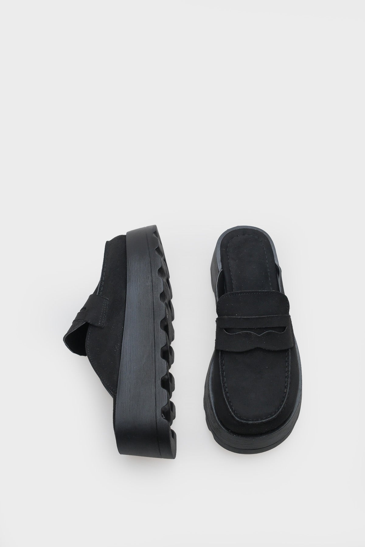 Karrie Kürklü Süet Görünümlü Kadın Sabo