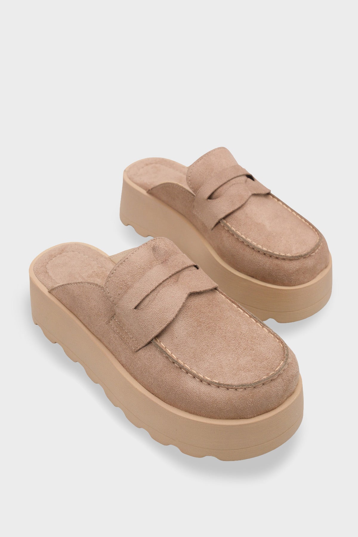 Karrie Süet Görünümlü Kadın Sabo