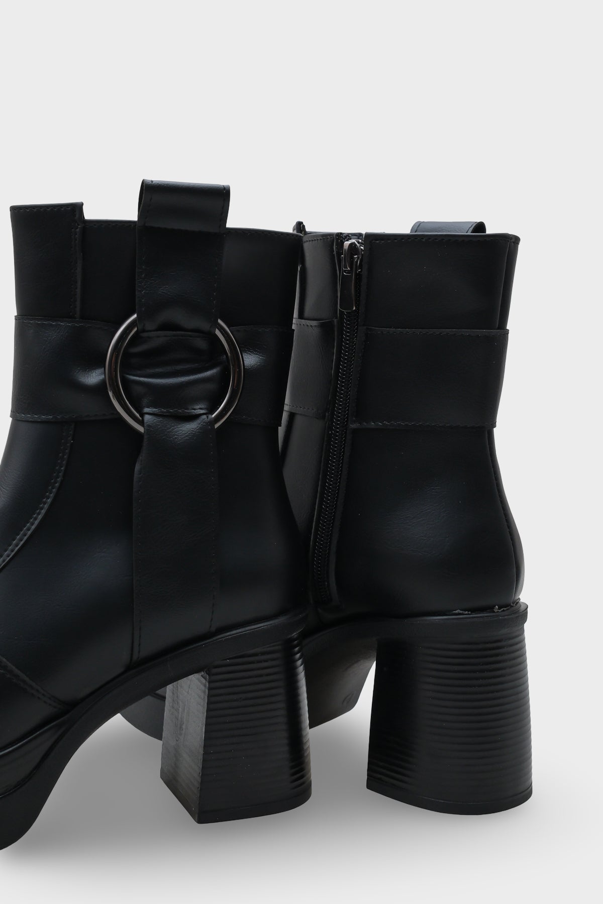 Tiffany Yuvarlak Burunlu Yandan Fermuarlı Orta Topuklu Kadın Bot