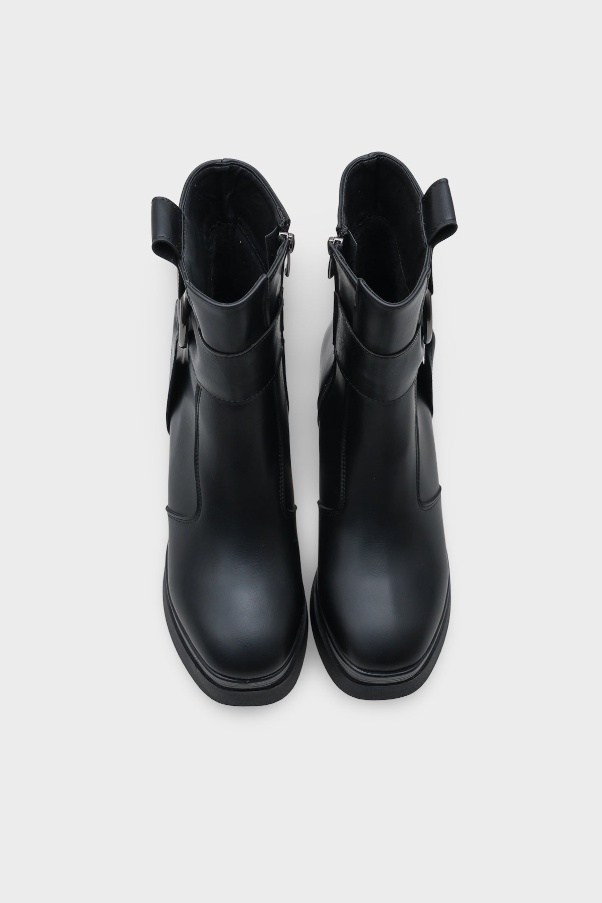 Tiffany Yuvarlak Burunlu Yandan Fermuarlı Orta Topuklu Kadın Bot