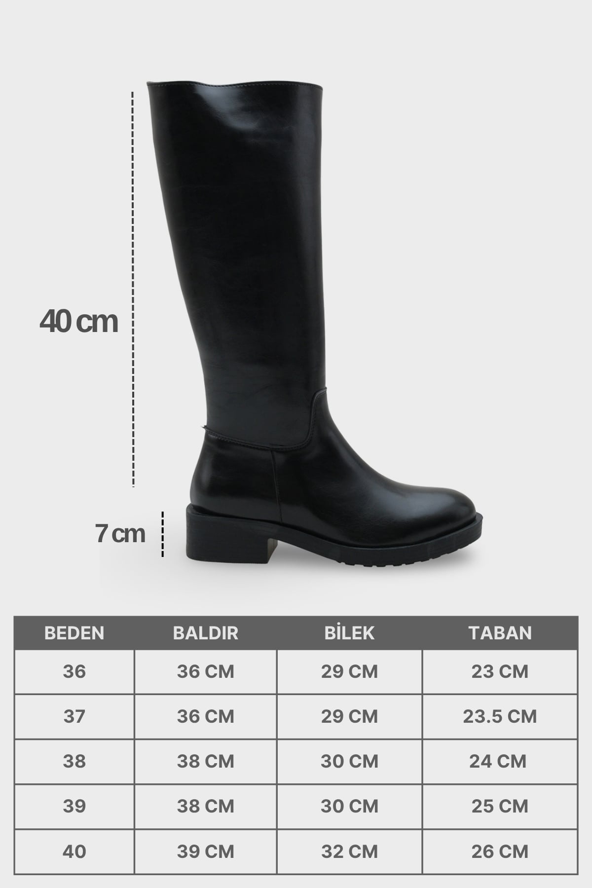Zena Yuvarlak Burunlu Kadın Çizme