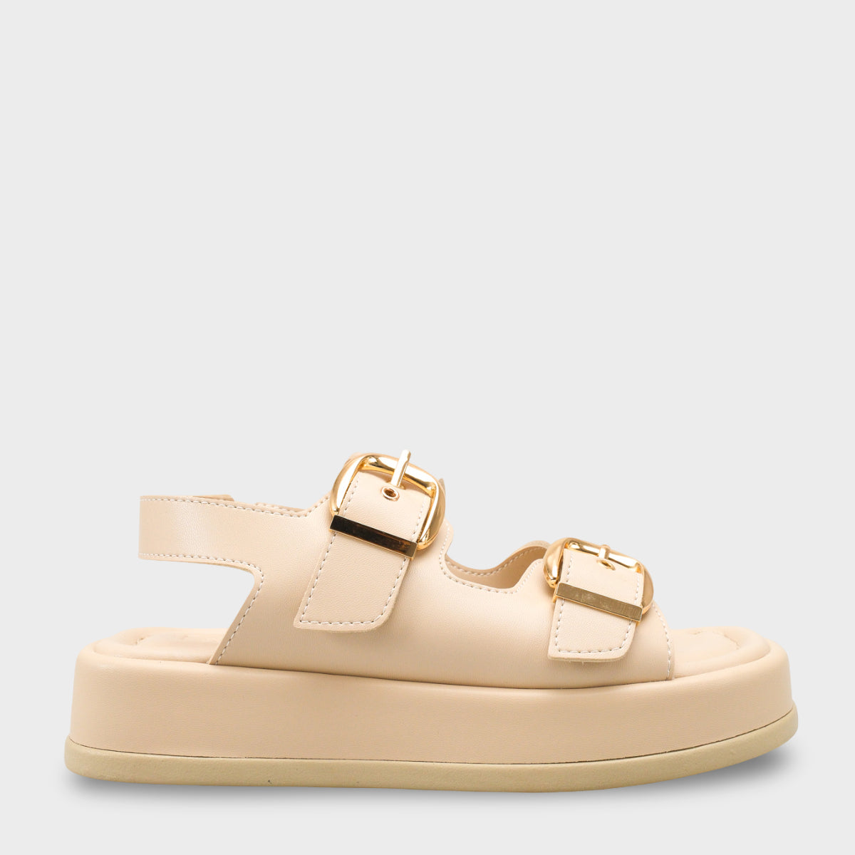 Cortney Dolgu Topuklu Çift Bantlı Tokalı Kadın Sandalet