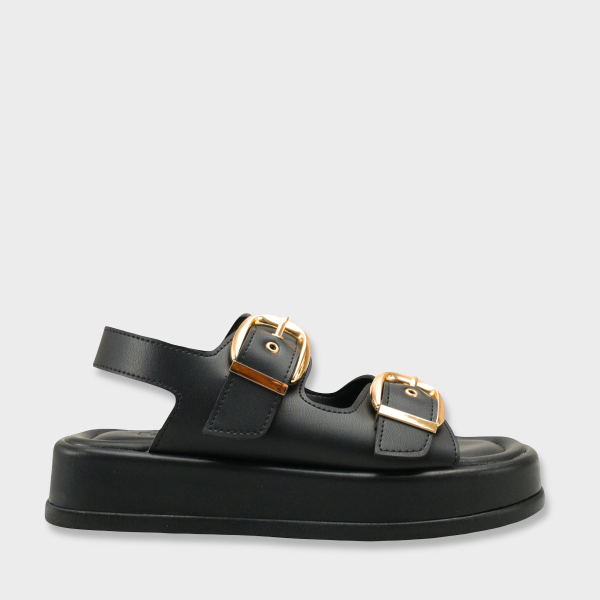 Cortney Dolgu Topuklu Çift Bantlı Tokalı Kadın Sandalet