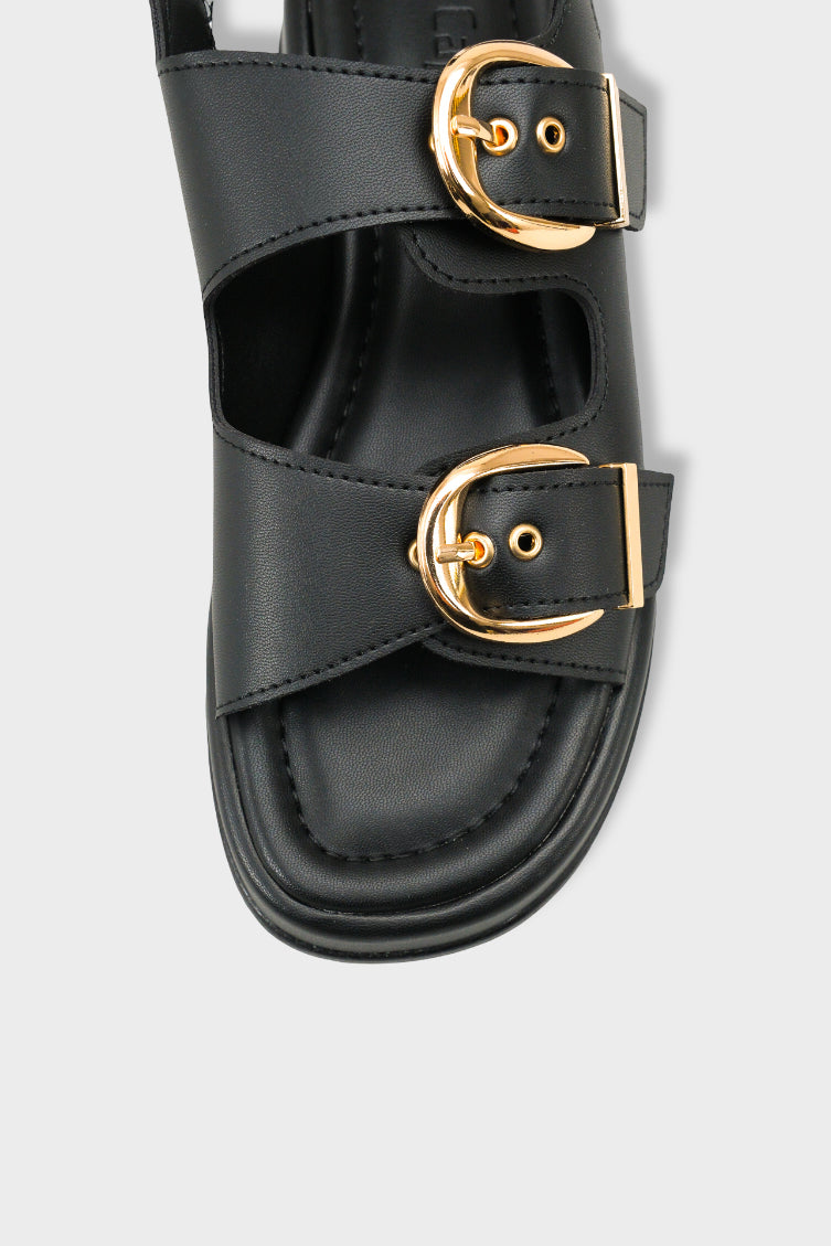 Cortney Dolgu Topuklu Çift Bantlı Tokalı Kadın Sandalet