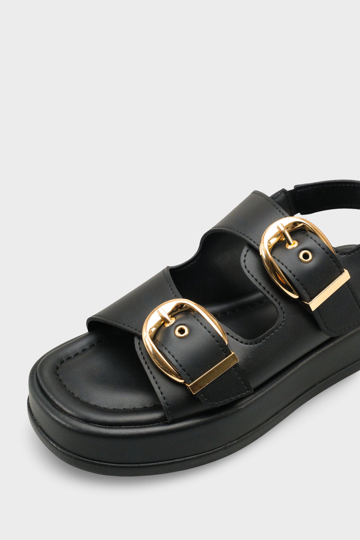 Cortney Dolgu Topuklu Çift Bantlı Tokalı Kadın Sandalet