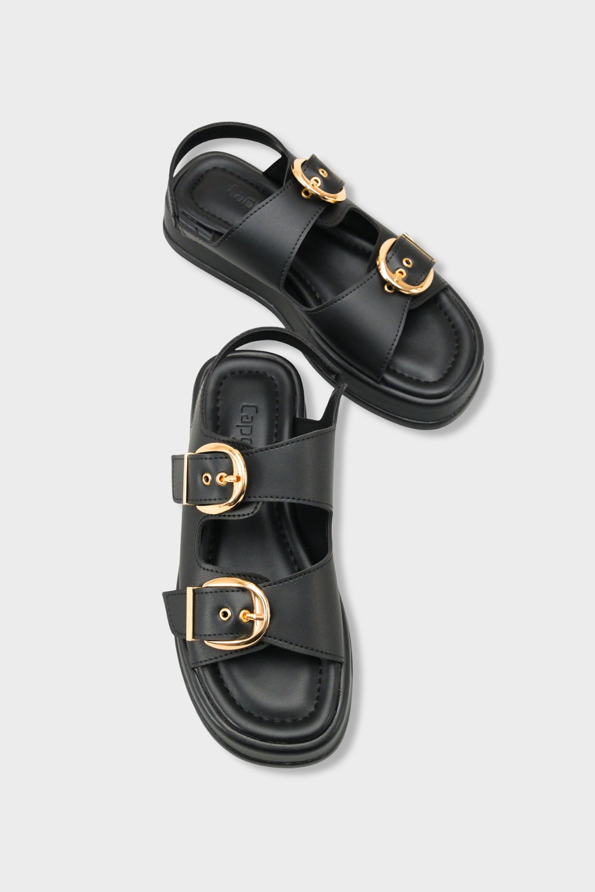 Cortney Dolgu Topuklu Çift Bantlı Tokalı Kadın Sandalet