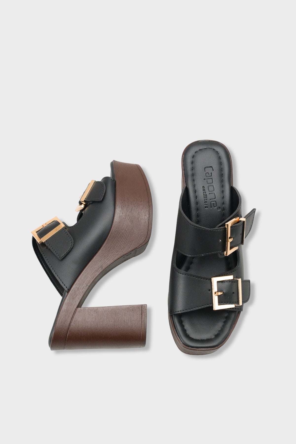 Rory Platform Çift Tokalı Kadın Terlik