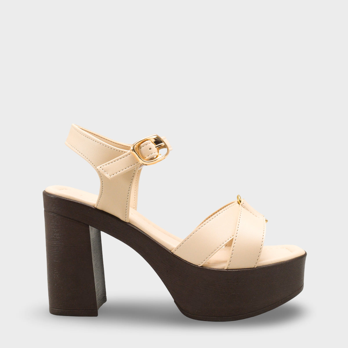 Sheilah Platform Çapraz Bantlı Bilekten Bantlı Kadın Sandalet