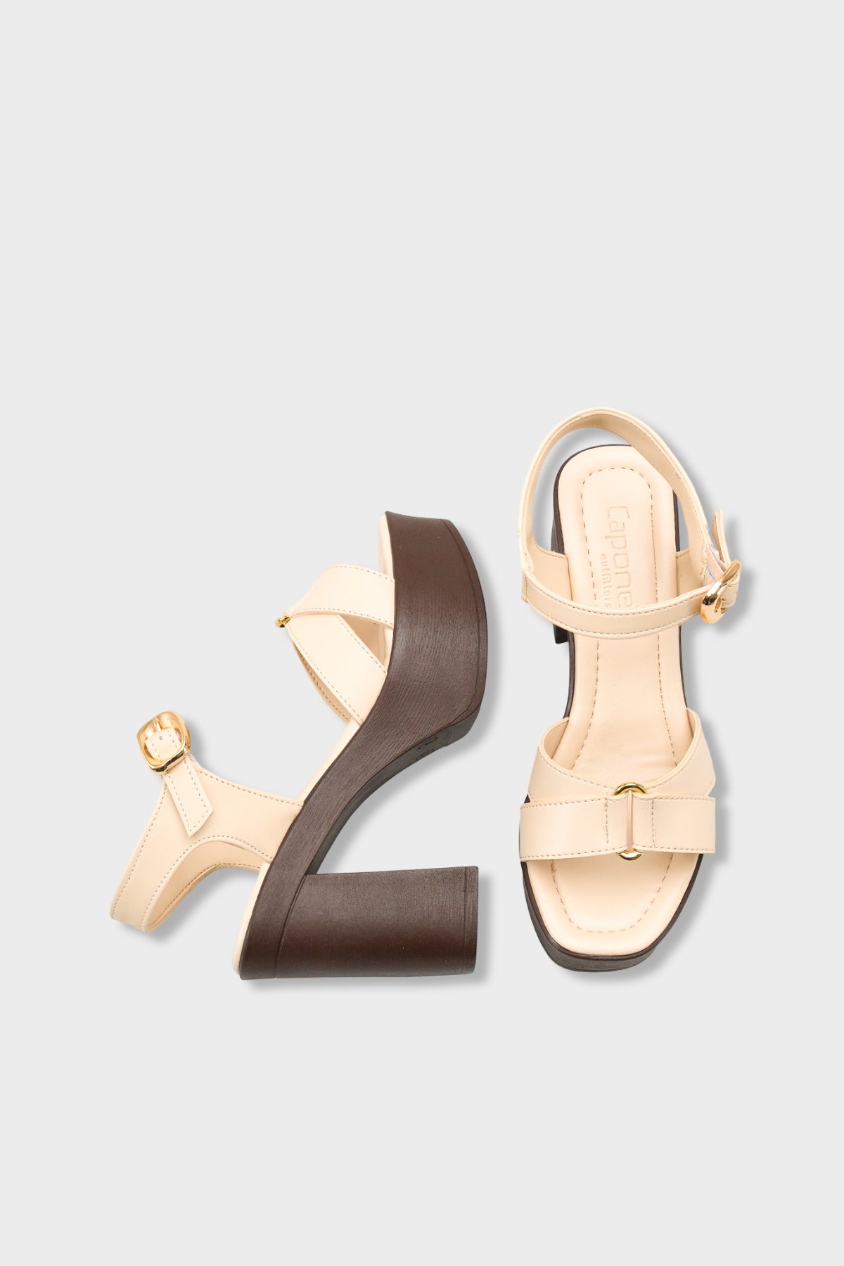 Sheilah Platform Çapraz Bantlı Bilekten Bantlı Kadın Sandalet