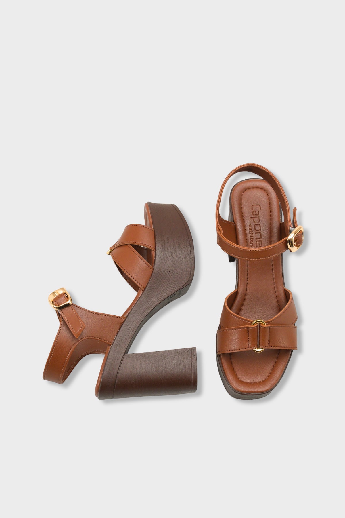 Sheilah Platform Çapraz Bantlı Bilekten Bantlı Kadın Sandalet