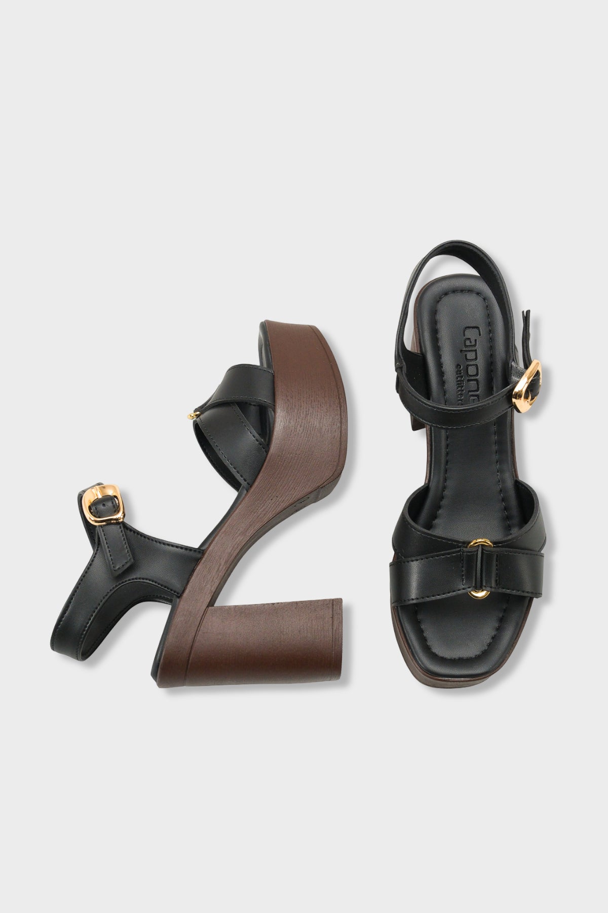 Sheilah Platform Çapraz Bantlı Bilekten Bantlı Kadın Sandalet