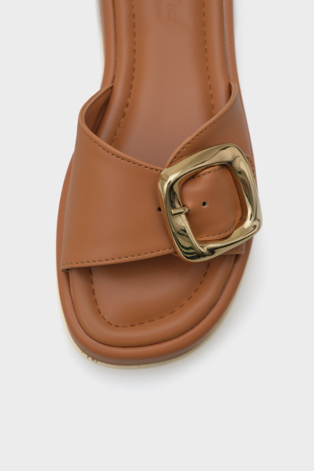 Marget Dolgu Topuklu Tek Bantlı Tokalı Kadın Terlik