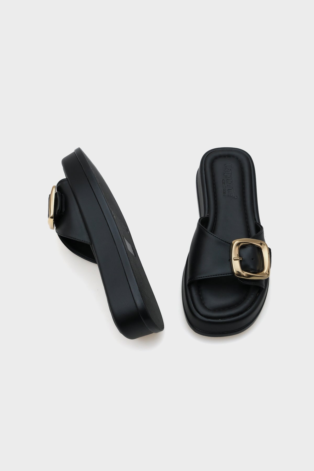 Marget Dolgu Topuklu Tek Bantlı Tokalı Kadın Terlik