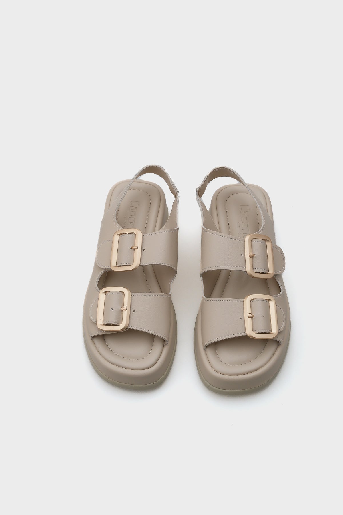 Denice Dolgu Topuklu Çift Bantlı Tokalı Kadın Sandalet