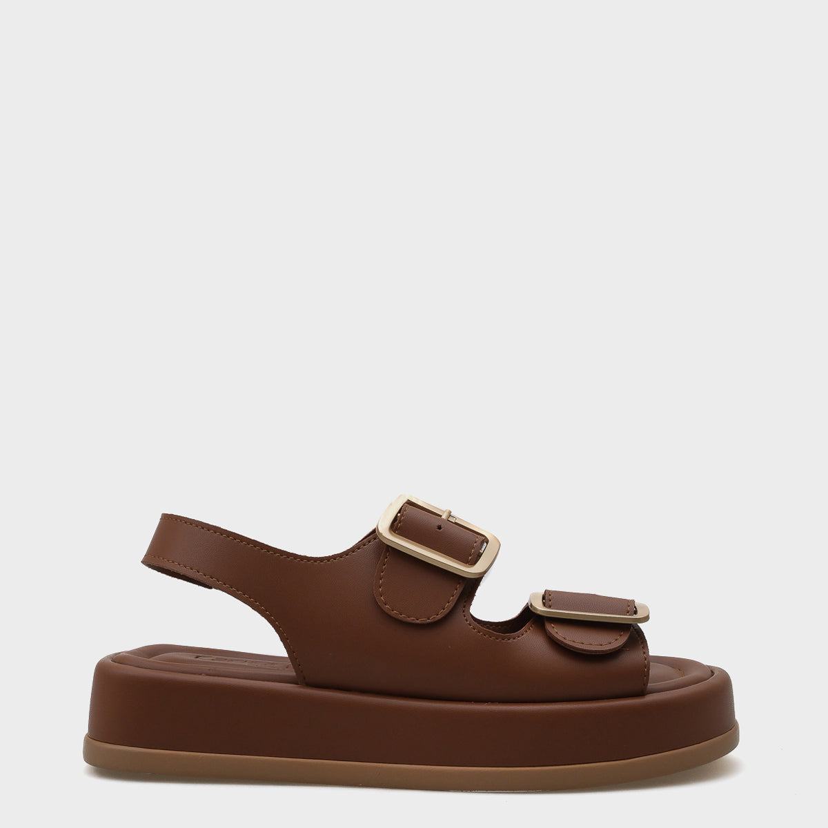 Denice Dolgu Topuklu Çift Bantlı Tokalı Kadın Sandalet