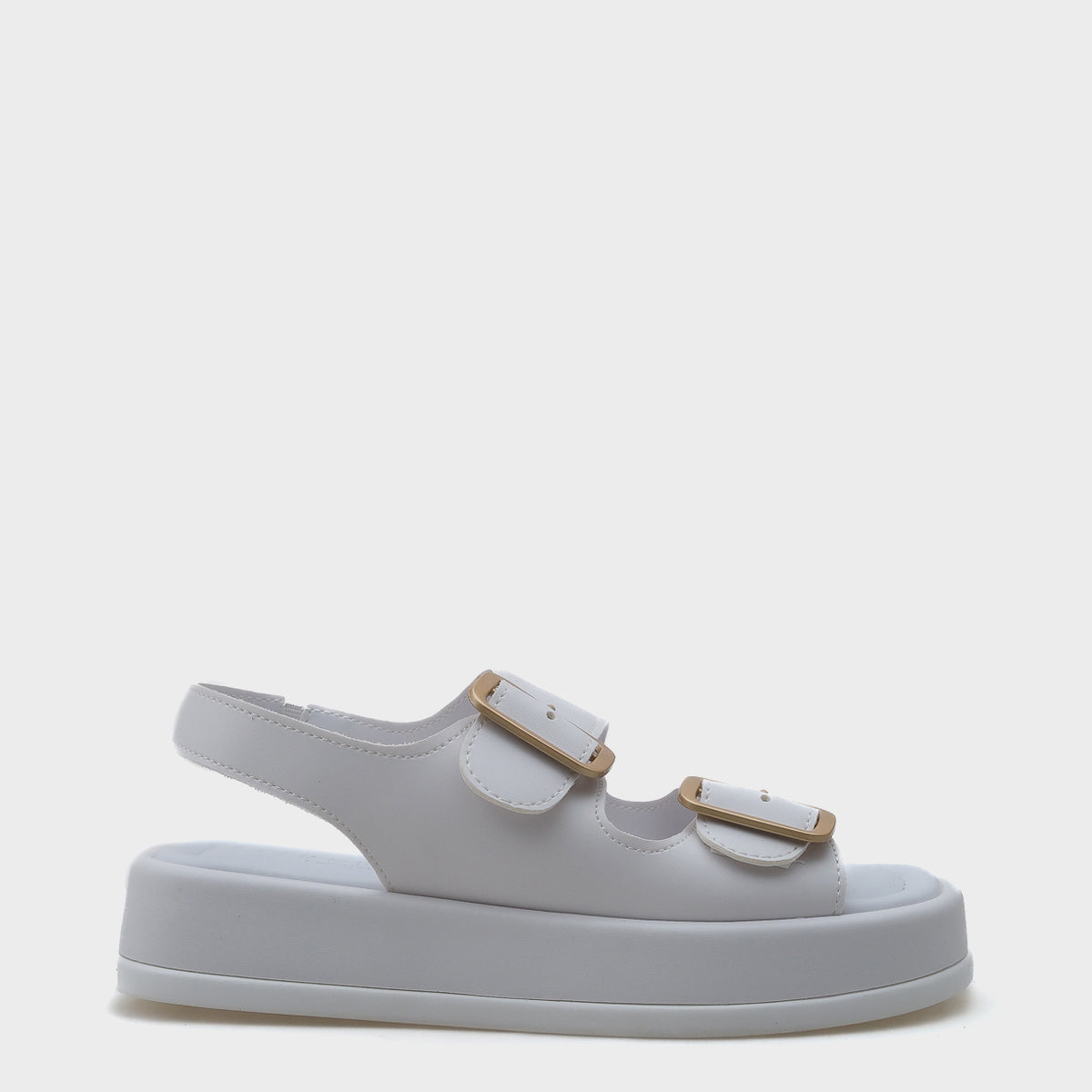 Denice Dolgu Topuklu Çift Bantlı Tokalı Kadın Sandalet