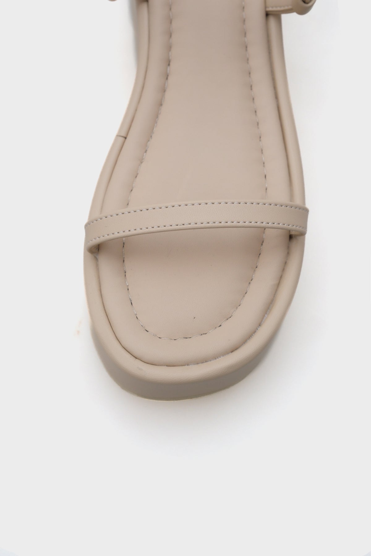 Devin İnce Çift Bantlı Dolgu Topuklu Kadın Flatform Sandalet
