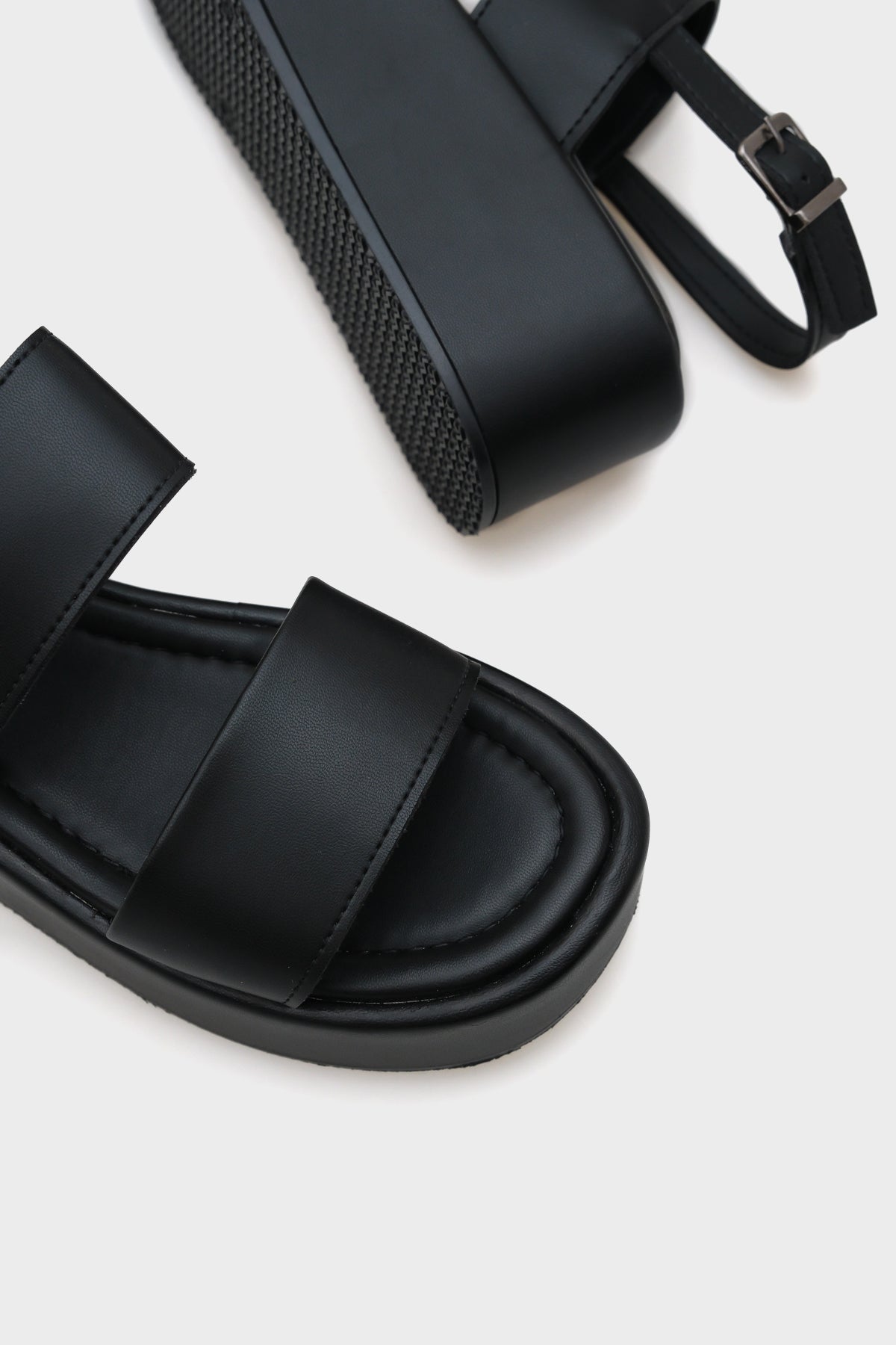 Diana Kalın Çift Bantlı Dolgu Topuklu Kadın Flatform Sandalet