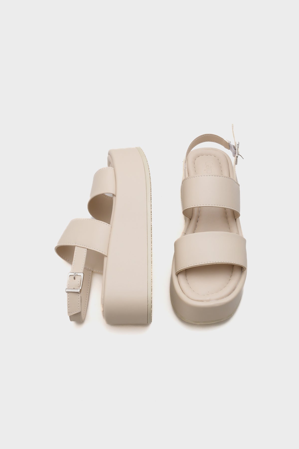 Diana Kalın Çift Bantlı Dolgu Topuklu Kadın Flatform Sandalet