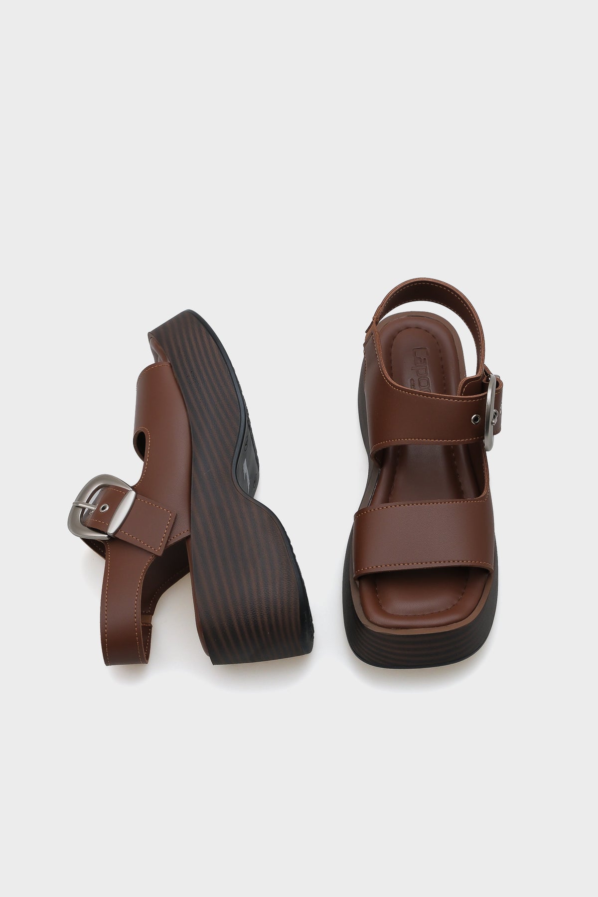 Dina Dolgu Topuklu Tek Tokalı Kadın Sandalet