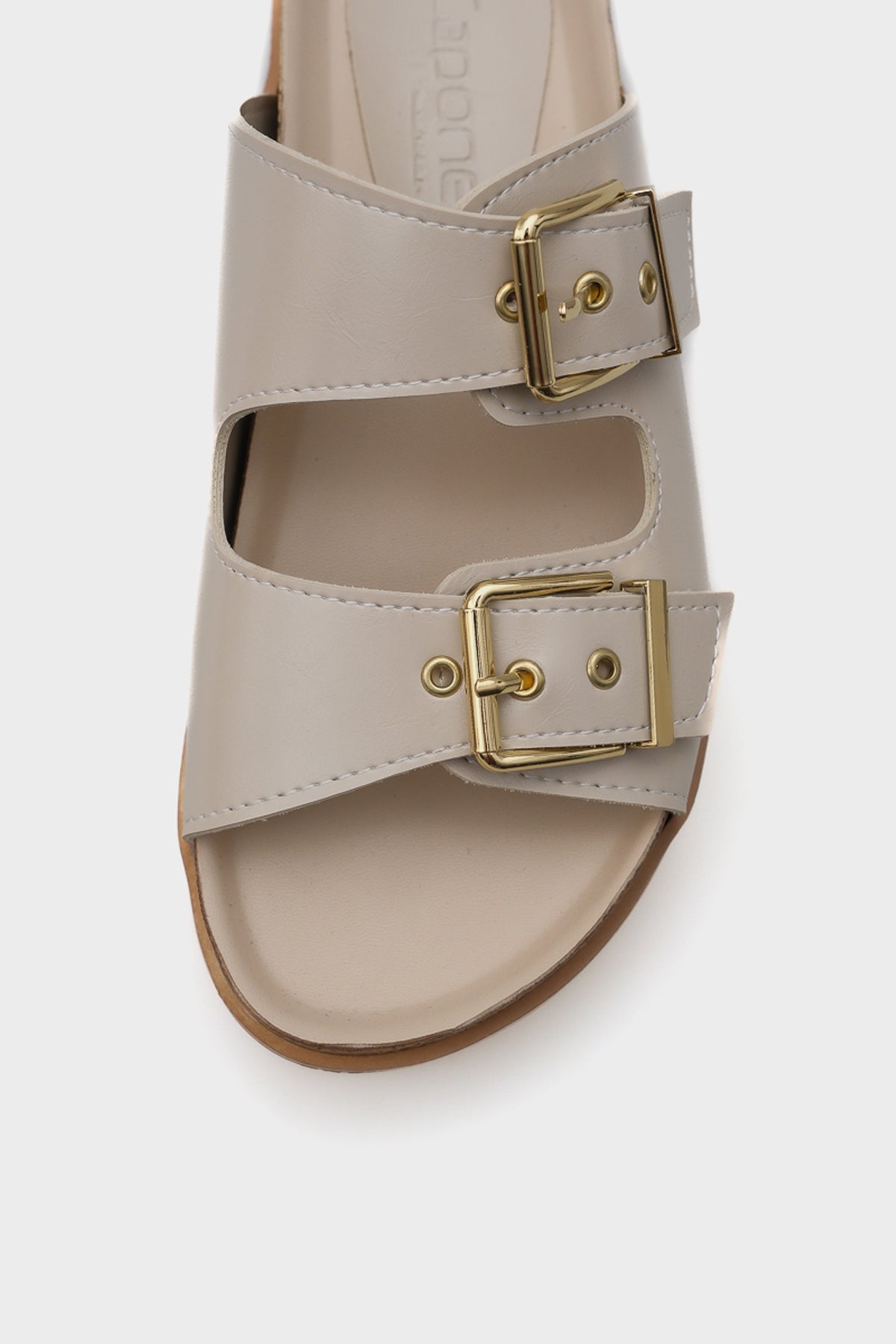 Margy Dolgu Topuklu Çift Tokalı Kadın Konfor Terlik