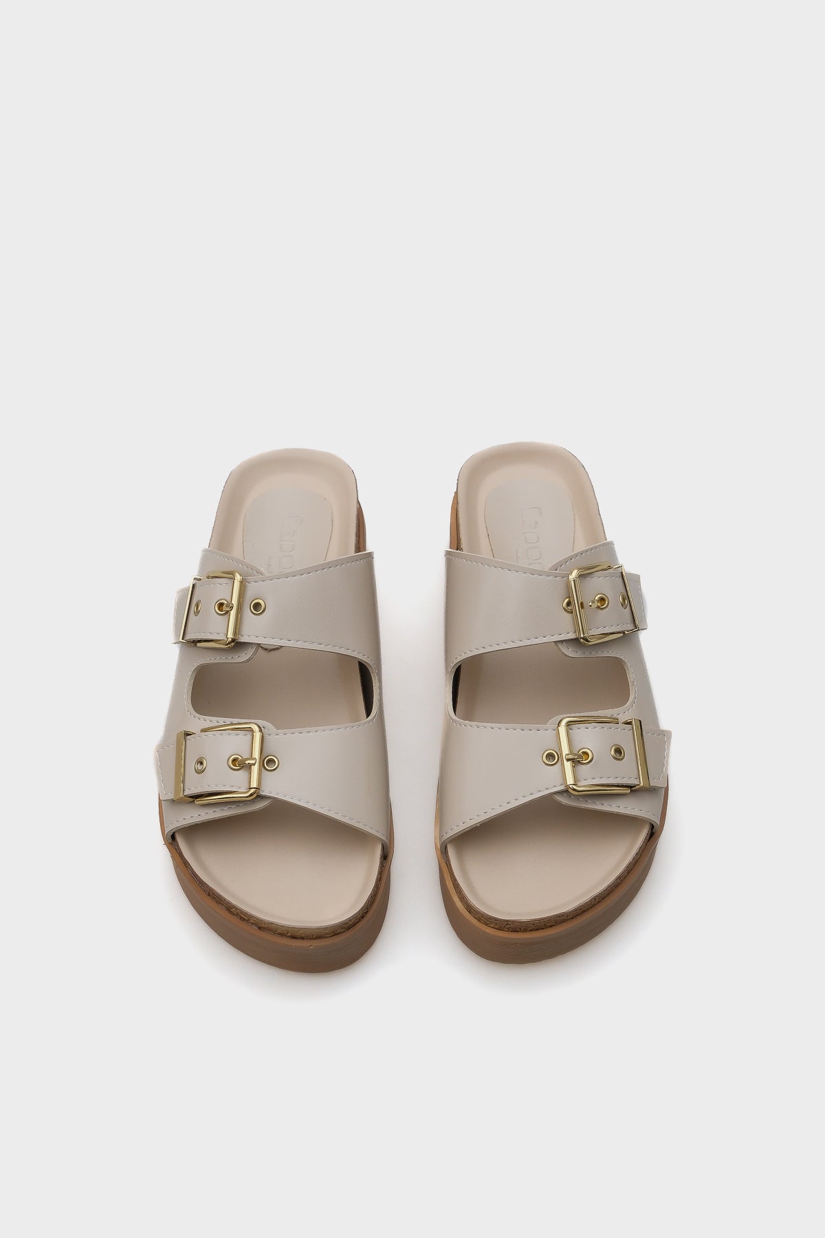 Margy Dolgu Topuklu Çift Tokalı Kadın Konfor Terlik