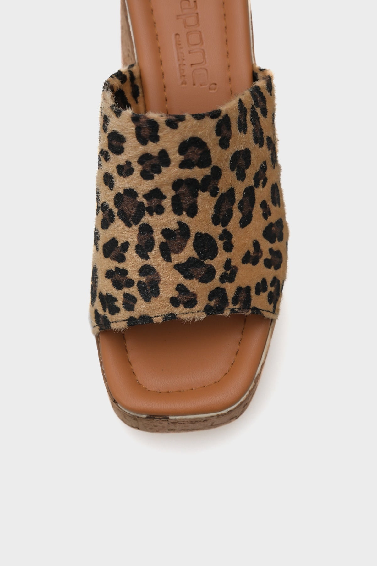 Maria Platform Tek Bantlı  Süet Kadın Terlik