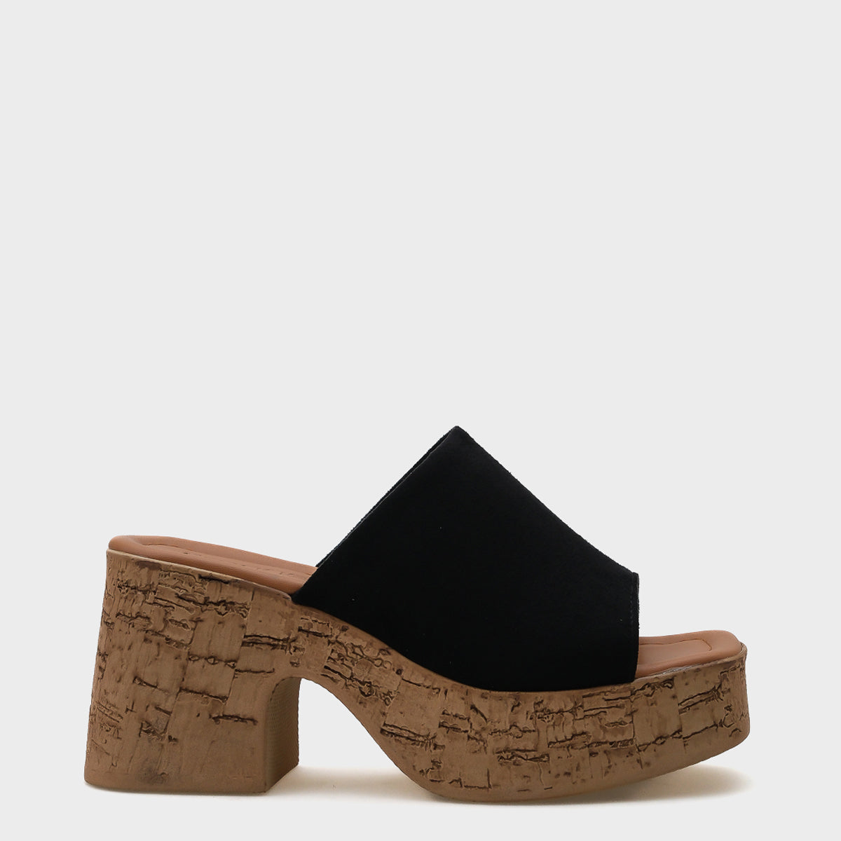 Maria Platform Tek Bantlı  Süet Kadın Terlik