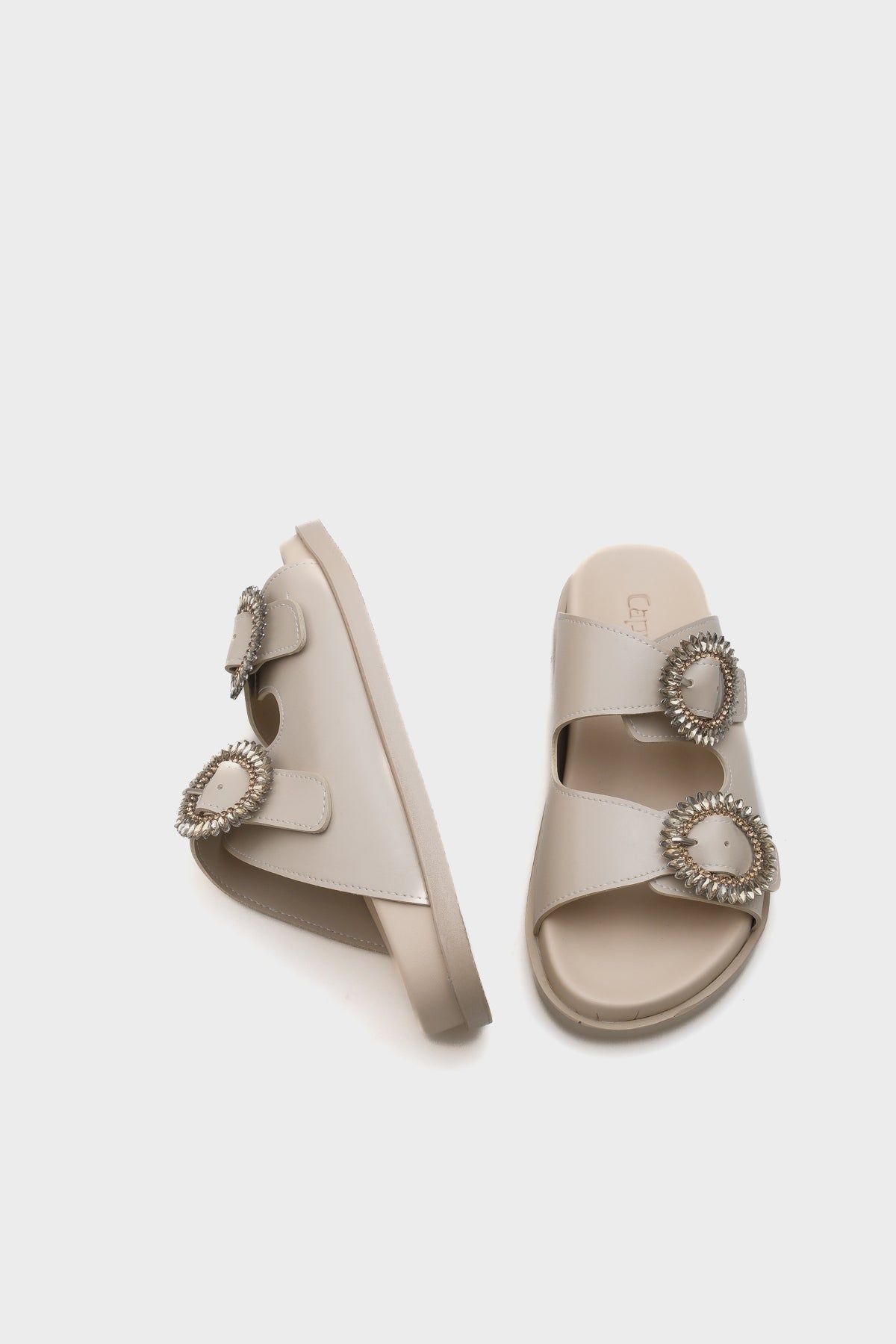 Marice Taşlı Tokalı Düz Topuklu Kadın Terlik