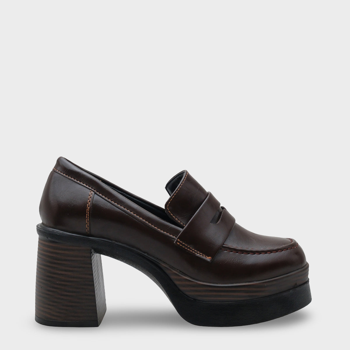 Danni 1003 Yuvarlak Burunlu Orta Topuklu Kadın Loafer