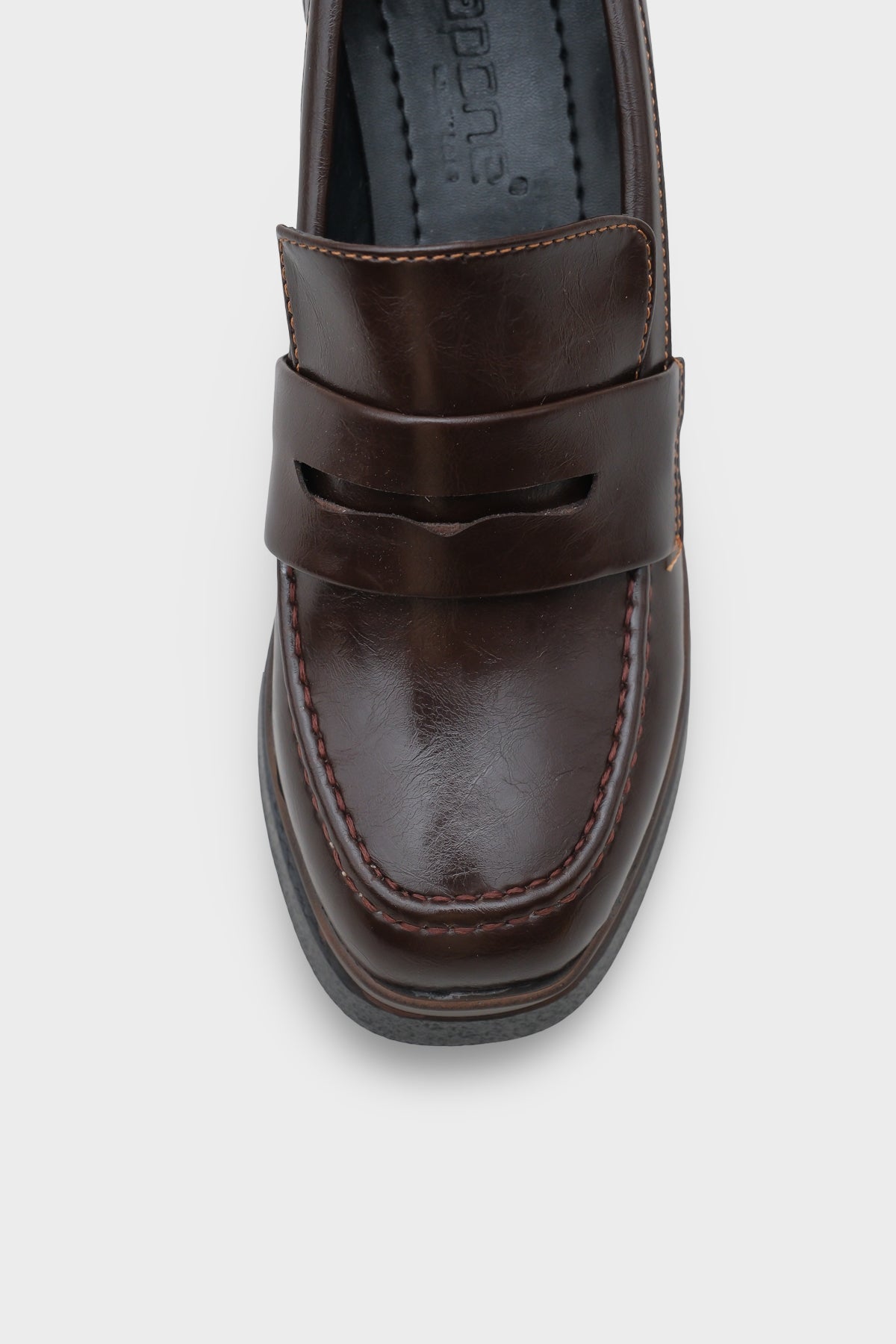 Danni 1003 Yuvarlak Burunlu Orta Topuklu Kadın Loafer