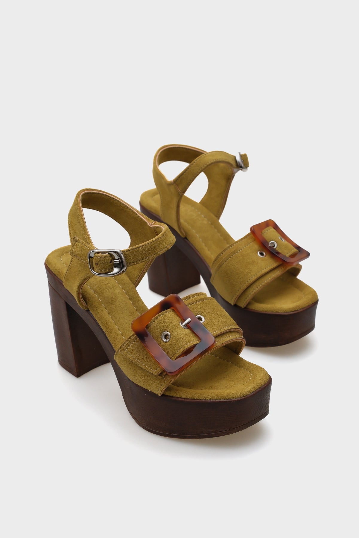 Marit Platform Leopar Tokalı Kadın Sandalet