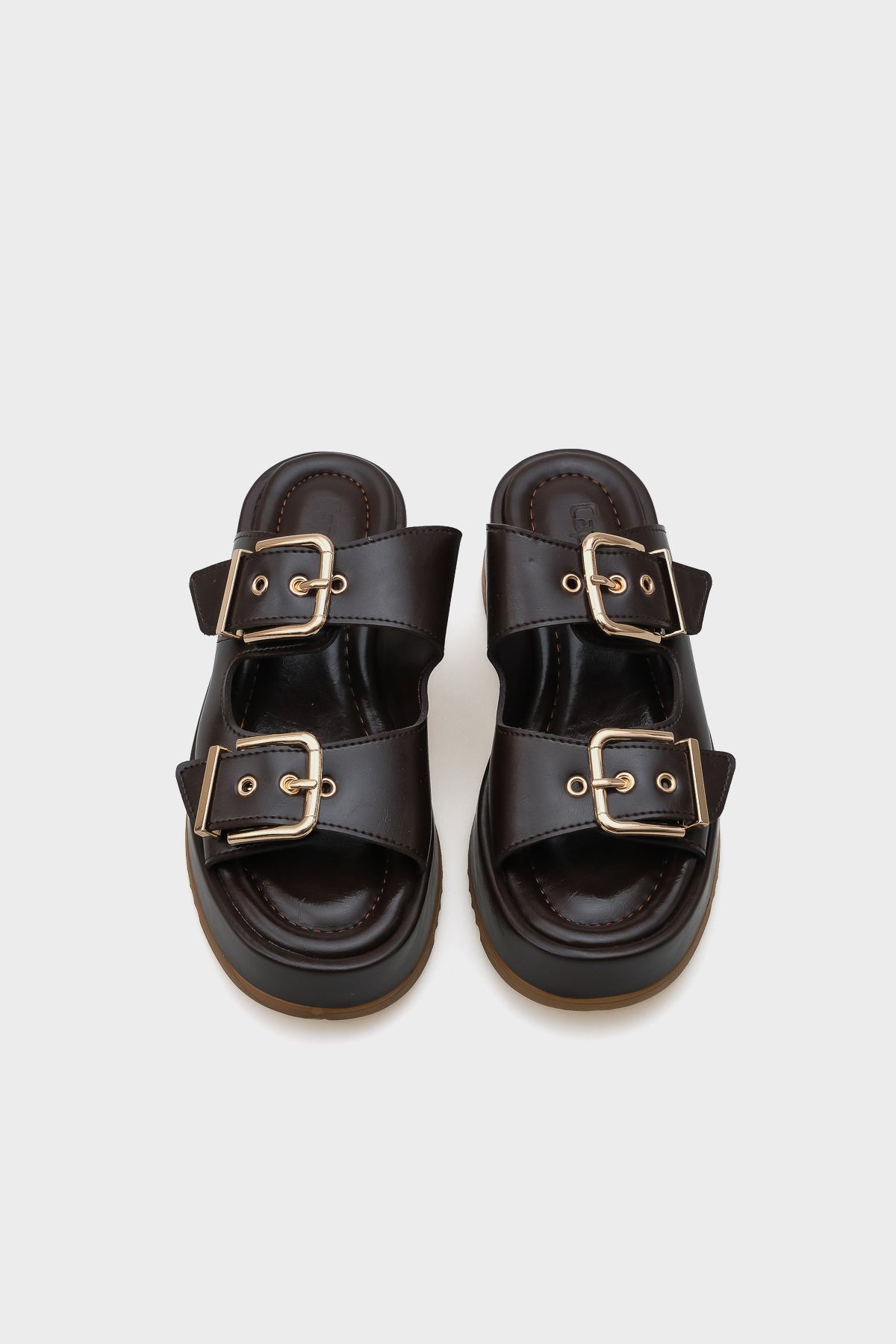 Marley Çift Tokalı Dolgu Topuklu Kadın Terlik