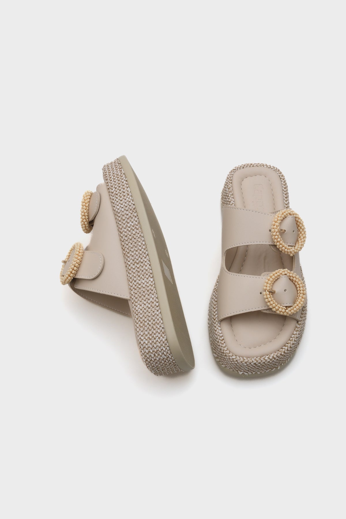 Marla Çift  Tokalı Dolgu Topuklu Konfor Kadın Terlik