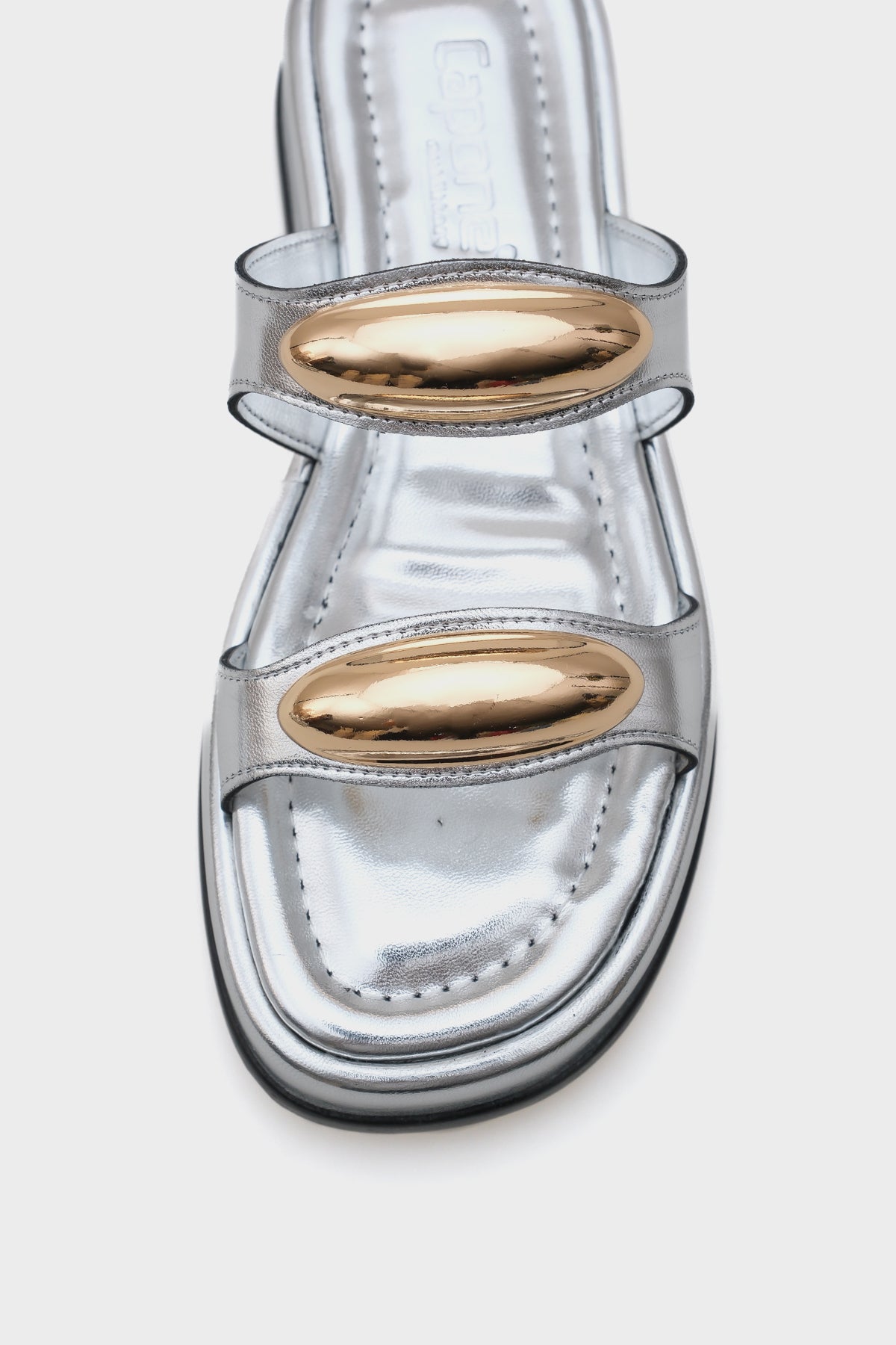 Marna Çift Metal Tokalı Dolgu Topuklu Kadın Terlik