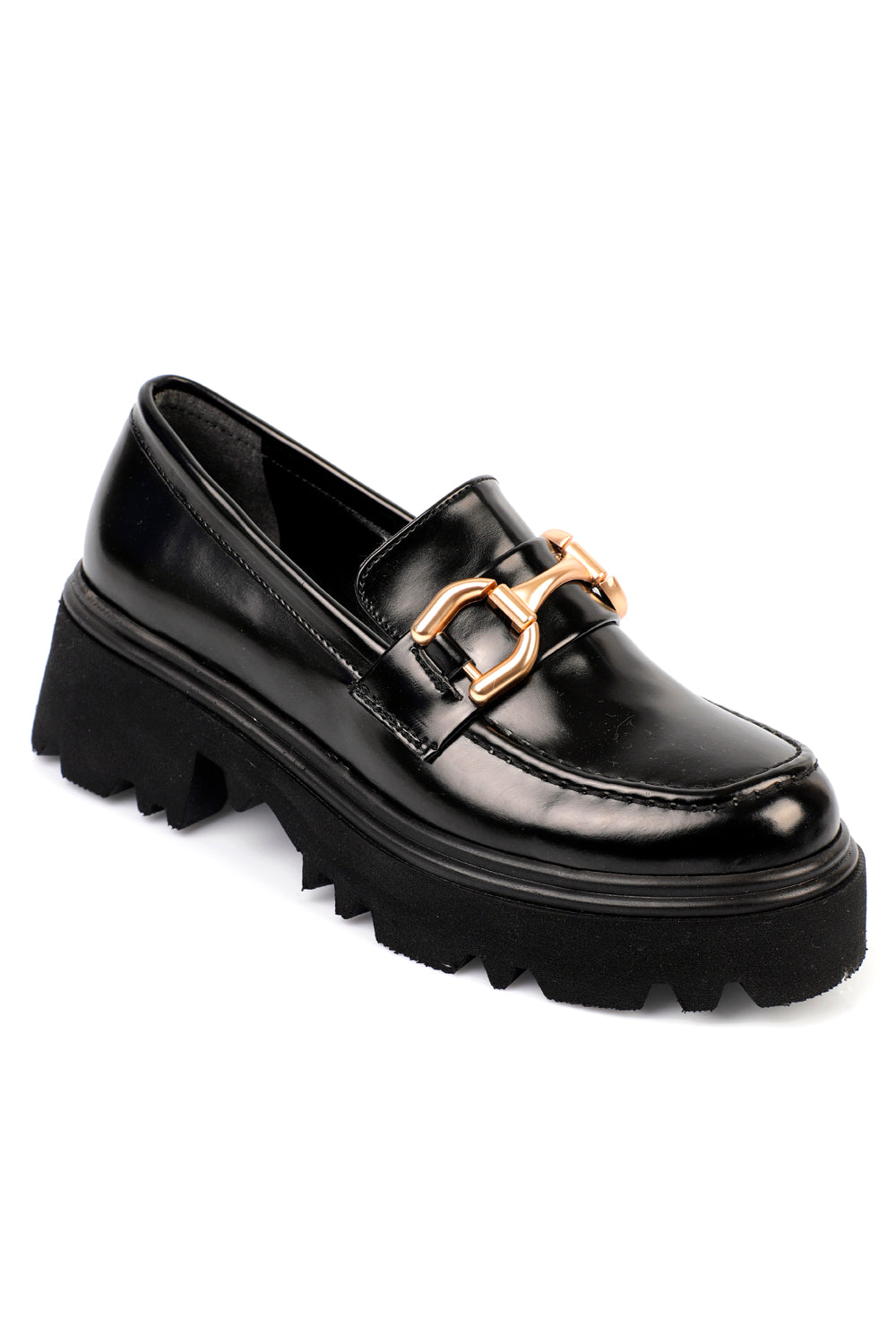 Yuvarlak Burunlu Aksesuarlı Kadın Loafer