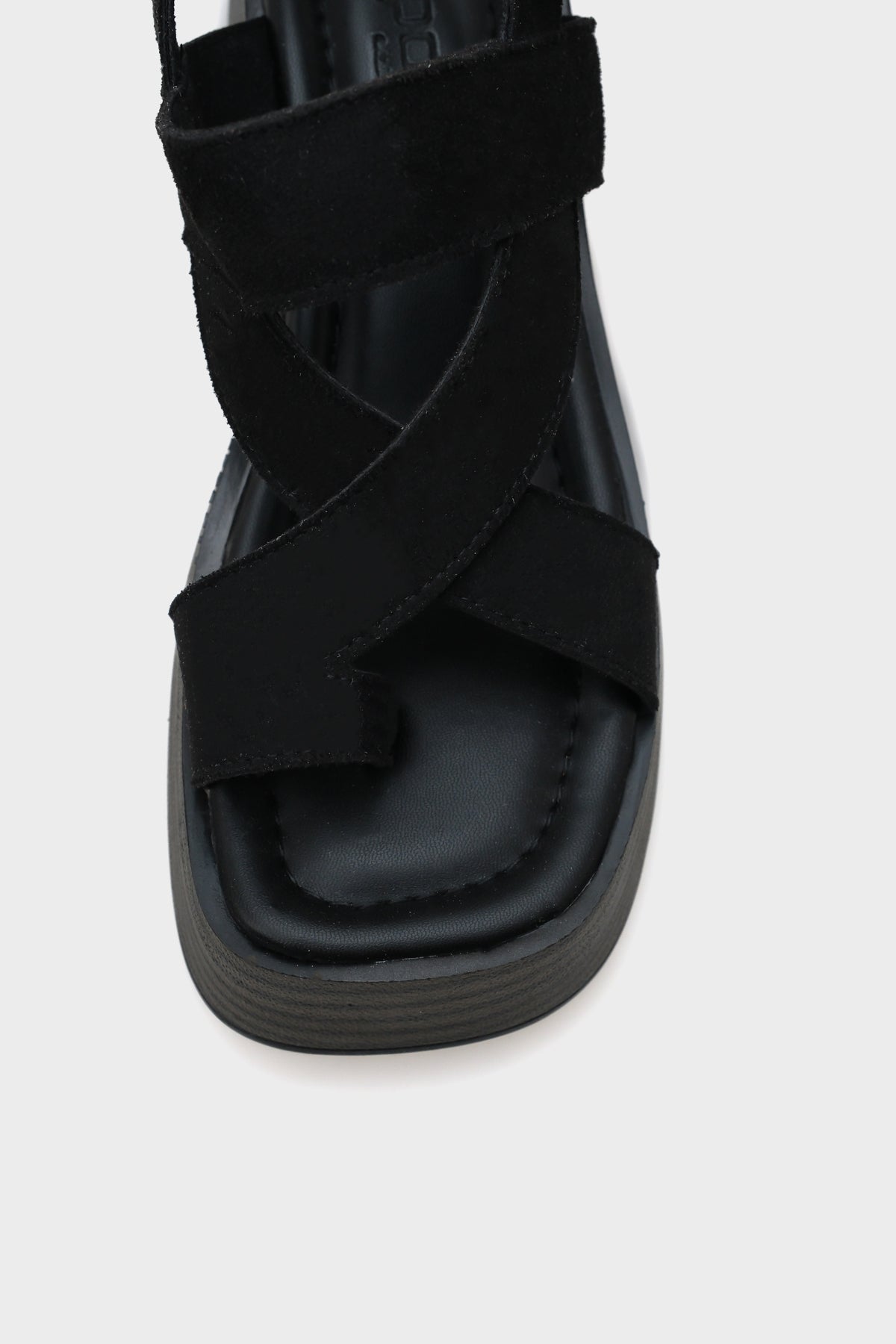 Doris Taşlı Tokalı Süet Dolgu Topuklu Kadın Terlik