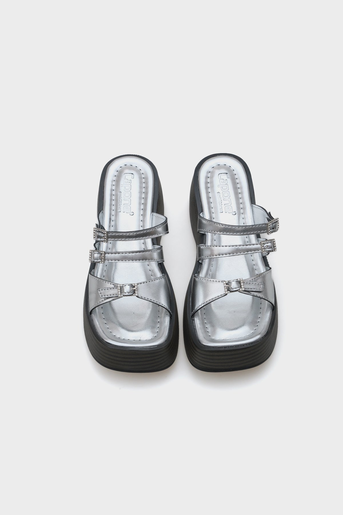 Matti Dolgu Topuklu Taşlı Tokalı Kadın Terlik