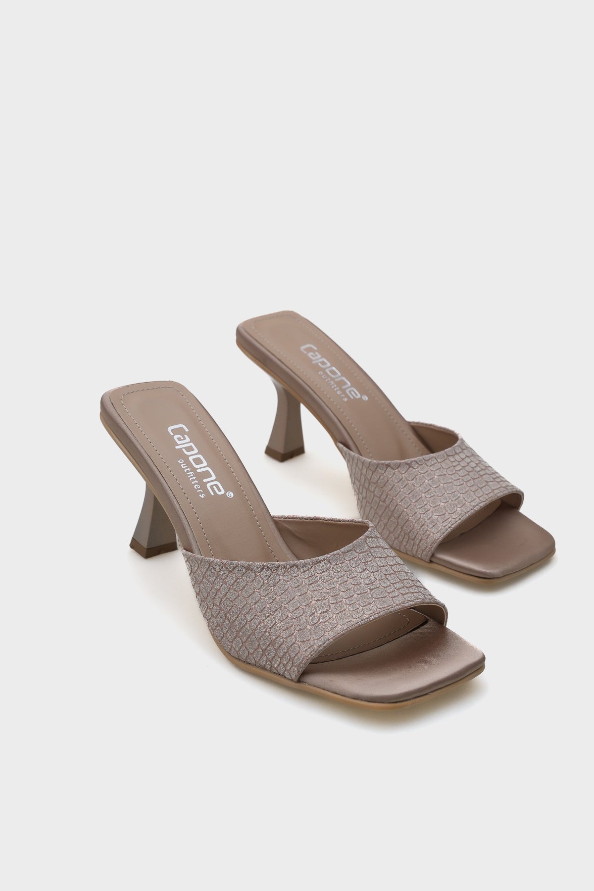 Maura Küt Burunlu Tek Bantlı Kum Saati Topuklu Kadın Terlik