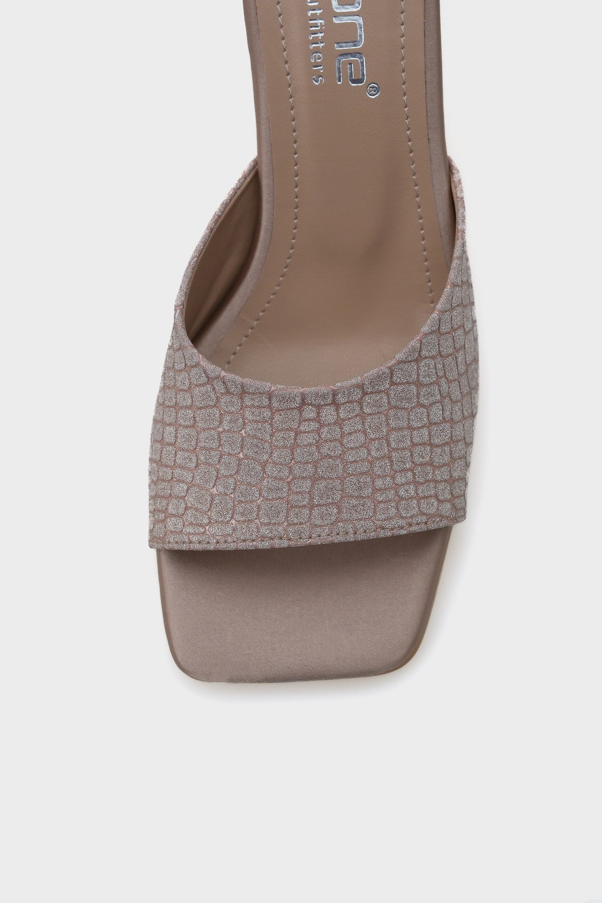 Maura Küt Burunlu Tek Bantlı Kum Saati Topuklu Kadın Terlik