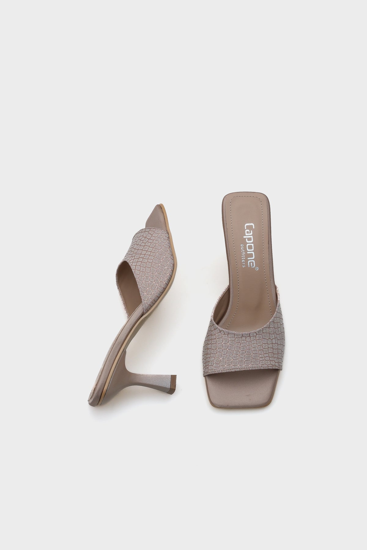 Maura Küt Burunlu Tek Bantlı Kum Saati Topuklu Kadın Terlik