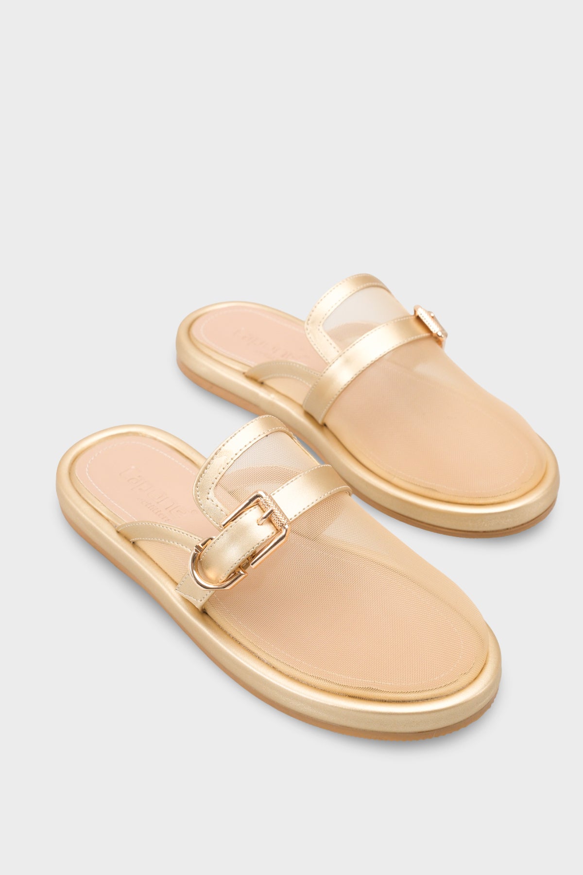 Bobbie Fileli Düz Topuklu Kadın Sabo Terlik