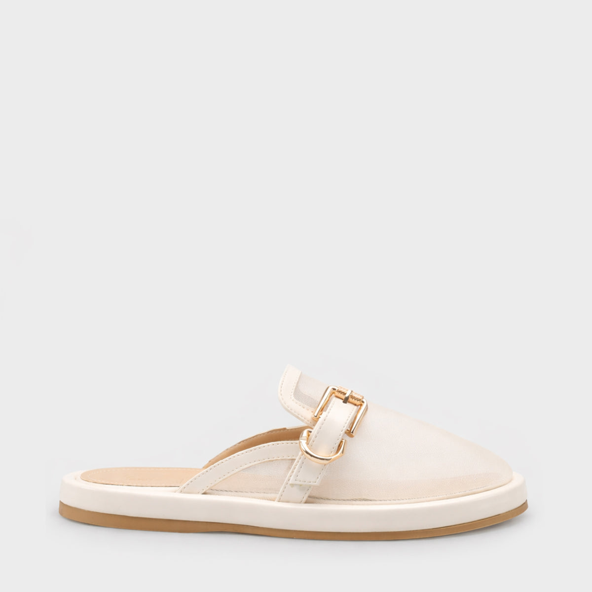 Bobbie Fileli Düz Topuklu Kadın Sabo Terlik