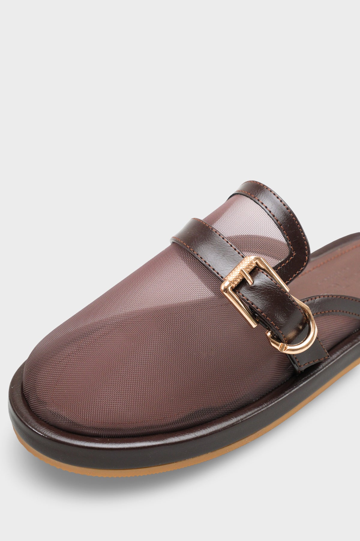 Bobbie Fileli Düz Topuklu Kadın Sabo Terlik