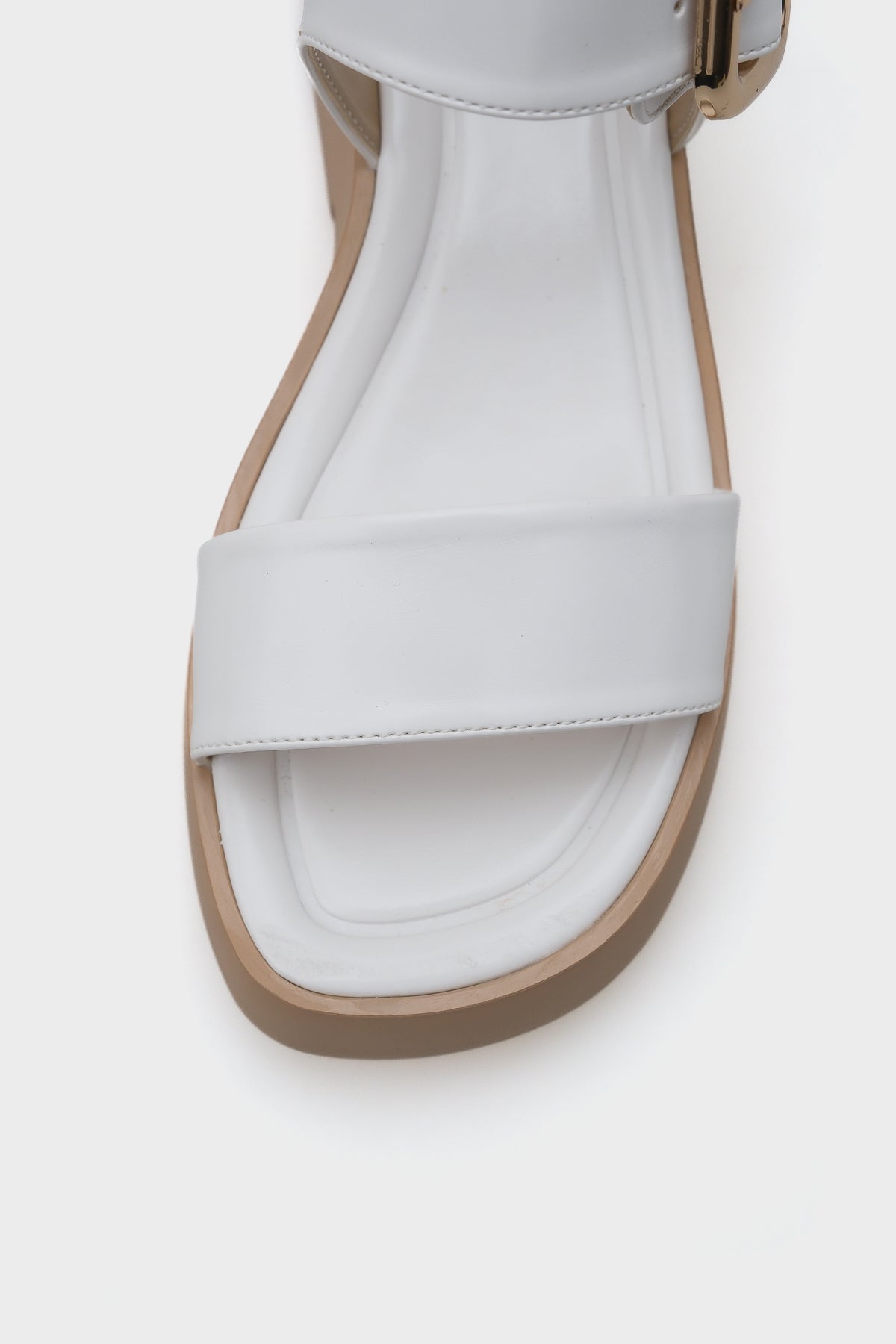 Eddie Dolgu Topuklu Tek Bantlı Tokalı Kadın Konfor Sandalet